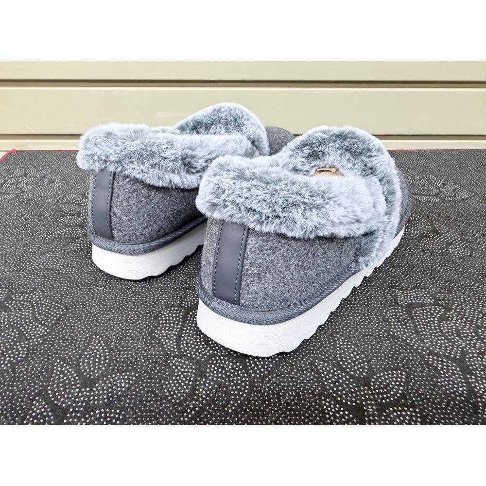 Skechers Cozy Up Frosty Snuggles Gray Slippers Women’s Size 9.5 - Picture 4 of 6